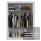 Clóset Denver 2 Puertas Corredizas Blanco 117 cm x 205 cm