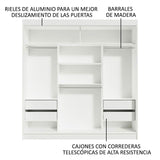 Closet Reno 3 Puertas Corredizas 4 Cajones