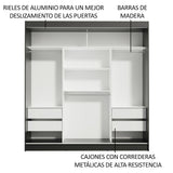 Closet Reno 3 Puertas Corredizas 1 Espejo