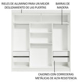 Closet Reno 3 Puertas Corredizas 1 Espejo