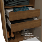 Closet Venus 6 Puertas 4 Cajones 2 Espejos MarrónCrema