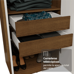 Closet Venus 8 Puertas 4 Cajones 2 Espejos MarrónBlanco