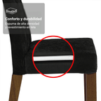 Kit 2 Sillas de Comedor Madesa 4256 Oxford con Borde Superior MarrónOxford