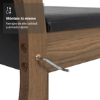 Juego de Comedor Ellen con 4 Sillas Marrón/Negro