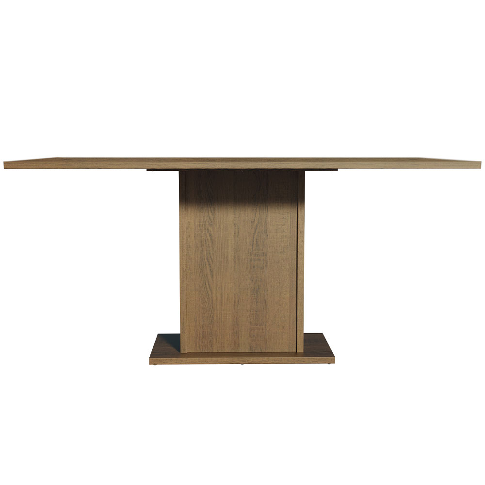 Mesa de Comedor Rectangular 6 Puestos de Madera Marrón Madesa