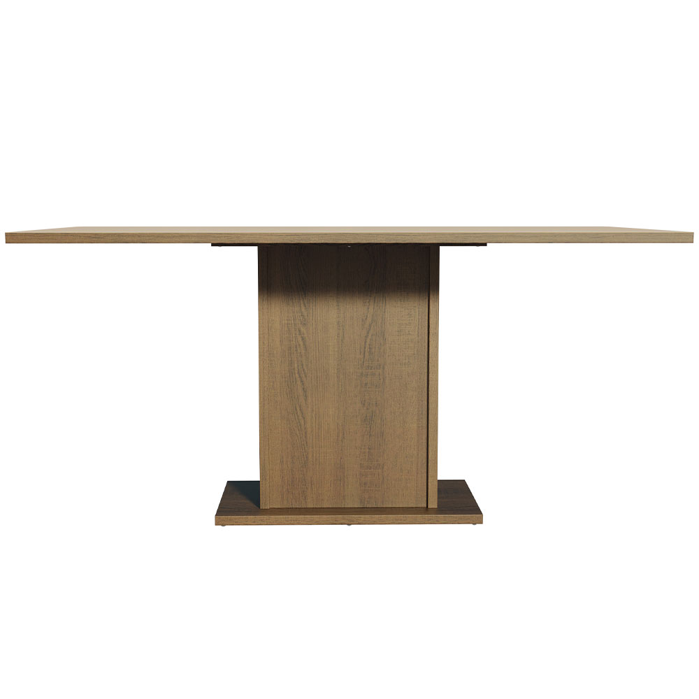 Mesa de Comedor Rectangular 6 Puestos de Madera Marrón/Crema Madesa