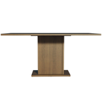 Mesa de Comedor Rectangular 6 Puestos de Madera Marrón/Negro Madesa
