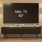 Centro de Entretenimiento Mesa para TV Doha Hasta 80 Pulgadas Negro