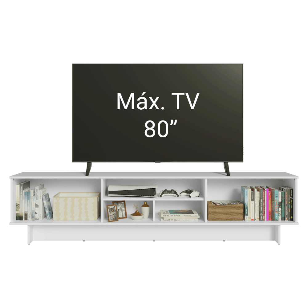 Centro de Entretenimiento Mesa para TV Glamy Hasta 80 Plgdas