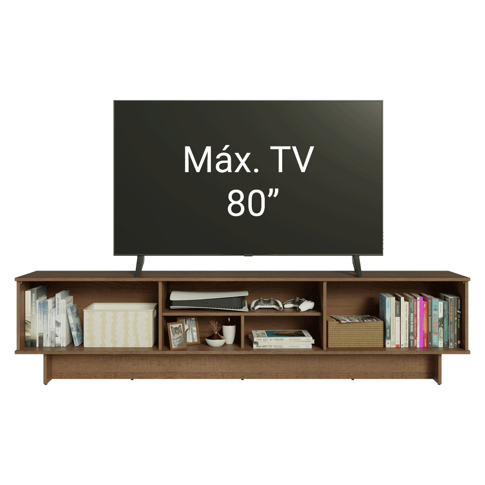 Centro de Entretenimiento Mesa para TV Glamy Hasta 80 Plgdas