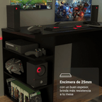 Escritorio Gamer Moderno para PC y Consola Negro