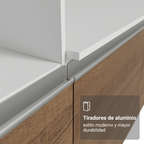 Cocina Integral Diamante 240 cm con Encimera Blanco/Marrón Madesa