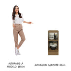 Mueble de Cocina Bajo Glamy 1 Puerta 35 cm x 60 cm sin Encimera Marrón/Blanco