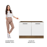 Mueble de Cocina Bajo Agata 1.20 m 2 Puertas