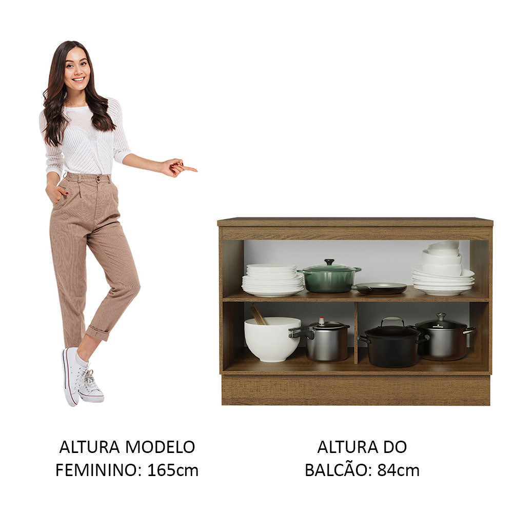 Mueble de Cocina Bajo Agata 1.20 m 2 Puertas con Encimera