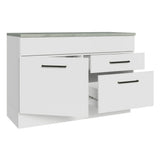 Mueble de Cocina Bajo Agata 1.20 m 1 Puerta 2 Cajones con Encimera