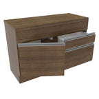 Mueble de Cocina Bajo Glamy 1.20 m 1 Puerta 2 Cajones con Encimera Marrón
