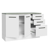 Mueble de Cocina Bajo Agata 1.20 m 2 Puertas 3 Cajones con Encimera