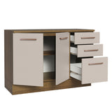 Mueble de Cocina Bajo Agata 1.20 m 2 Puertas 3 Cajones con Encimera