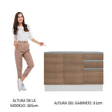Mueble de Cocina Bajo Glamy 1.20 m 2 Puertas 3 Cajones