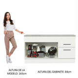Mueble de Cocina Bajo Agata 1.50 m 2 Puertas 2 Cajones con Encimera