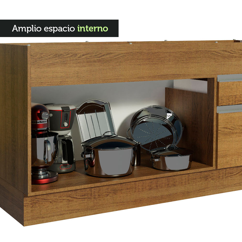 Mueble de Cocina Bajo Glamy 1.50 m 2 Puertas 2 Cajones