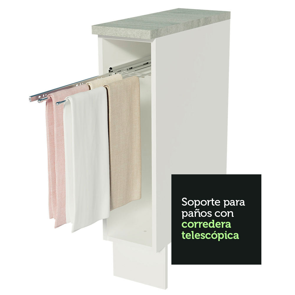 Mueble de Cocina Bajo Portapaños Glamy y Agata 20 cm Blanco