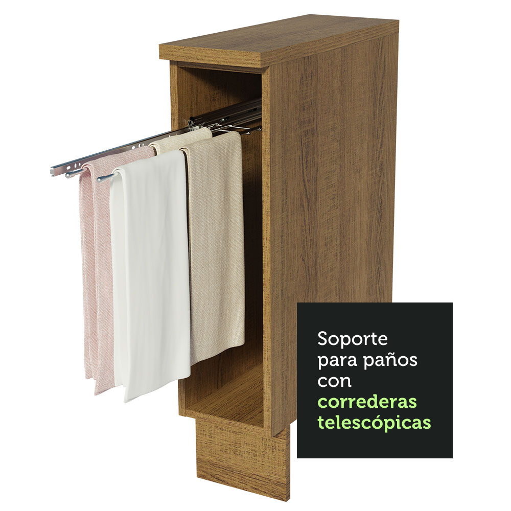 Mueble de Cocina Bajo Portapaños Glamy y Agata 20 cm Marrón