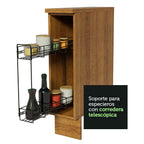 Mueble de Cocina Bajo Portacondimentos Glamy, Agata y Stella 20 cm Marrón