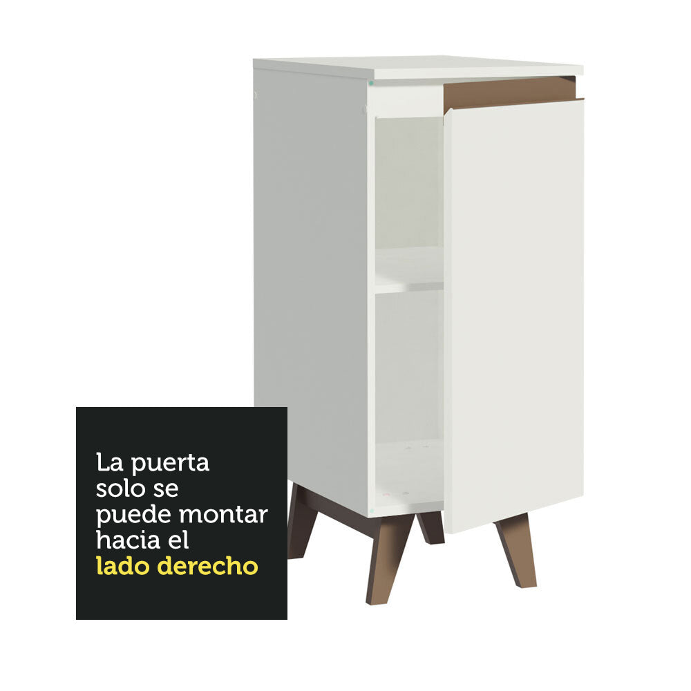 Mueble de Cocina Bajo Reims 35 cm 1 Puerta Blanco