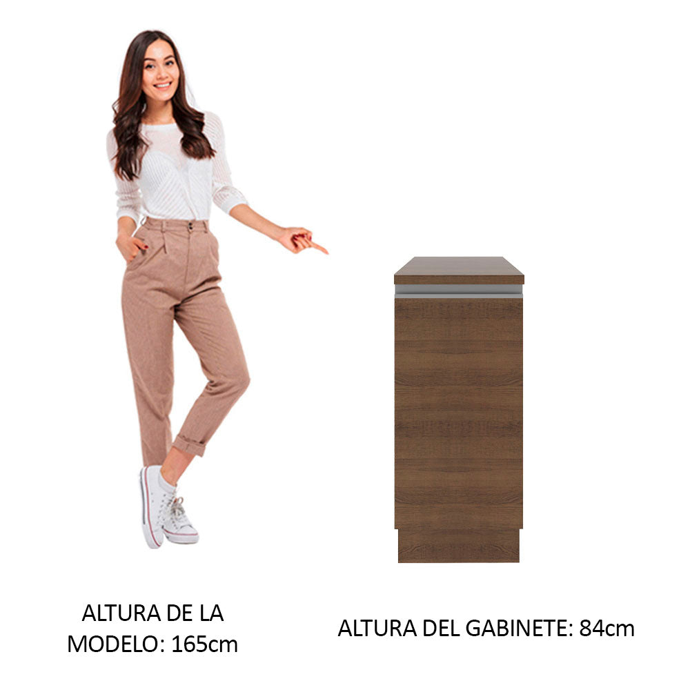 Mueble de Cocina Bajo Glamy 35 cm 1 Puerta Marrón