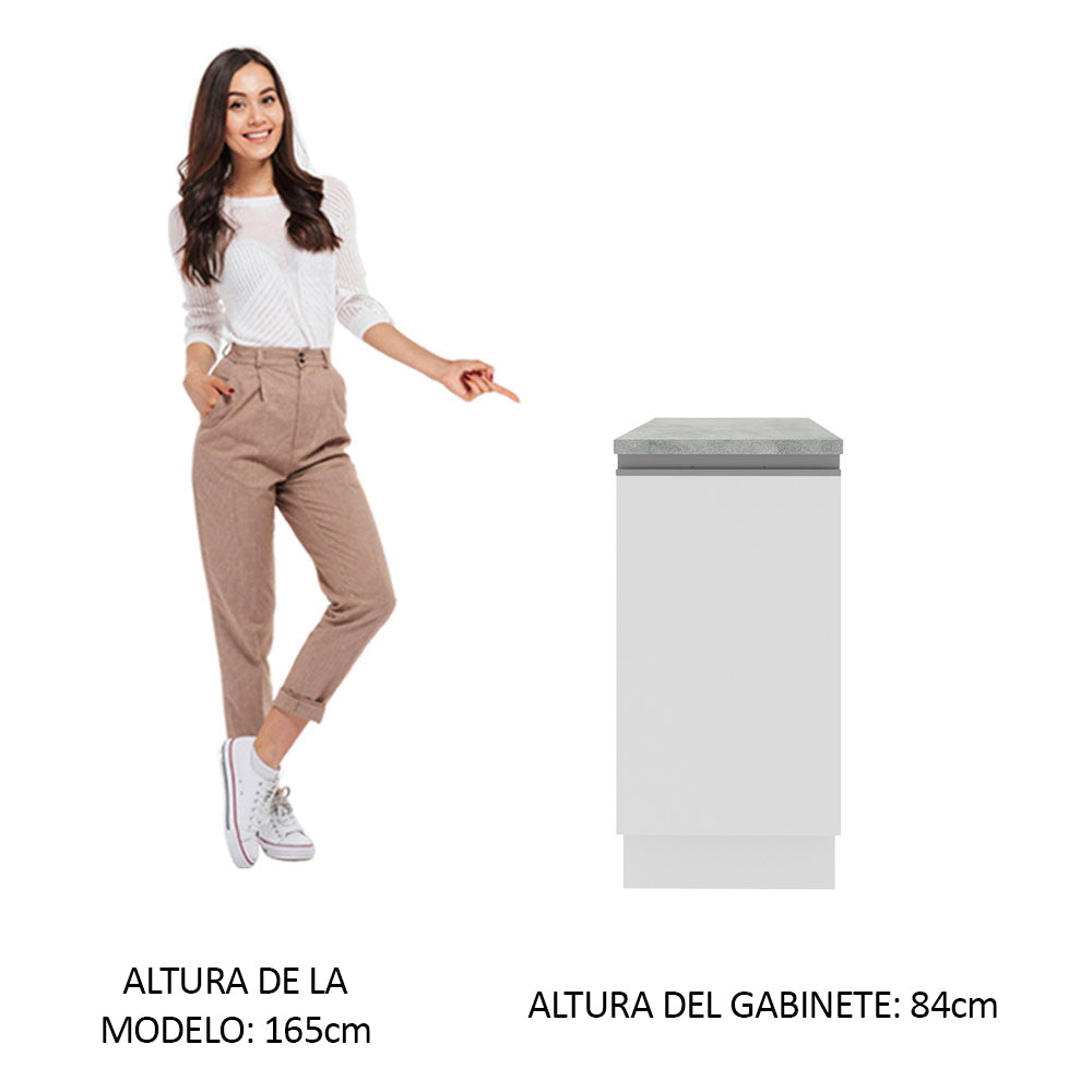 Mueble de Cocina Bajo Glamy 40 cm 1 Puerta Blanco