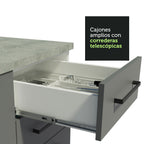 Mueble de Cocina Bajo Agata 40 cm 3 Cajones Blanco/Gris