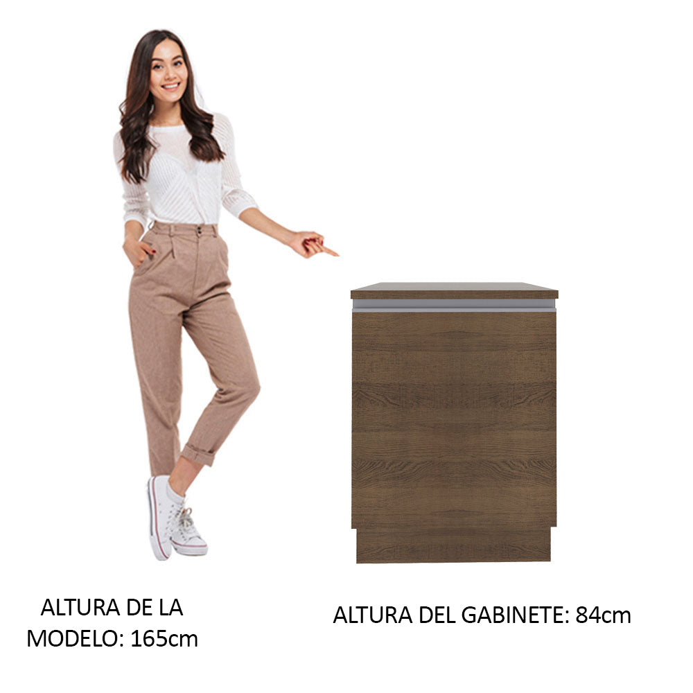 Mueble de Cocina Bajo Glamy 60 cm 1 Puerta Marrón
