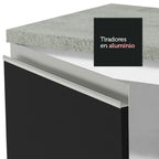 Mueble de Cocina Bajo Glamy 60 cm 1 Puerta Blanco/Negro