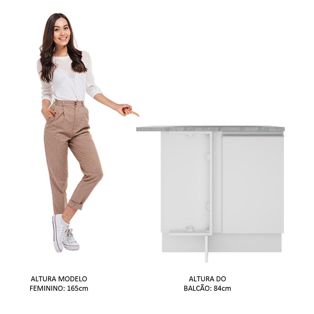 Mueble de Cocina Bajo de Esquina Glamy 1 Puerta