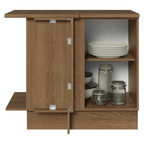 Mueble de Cocina Bajo de Esquina Agata 1 Puerta Marrón/Crema