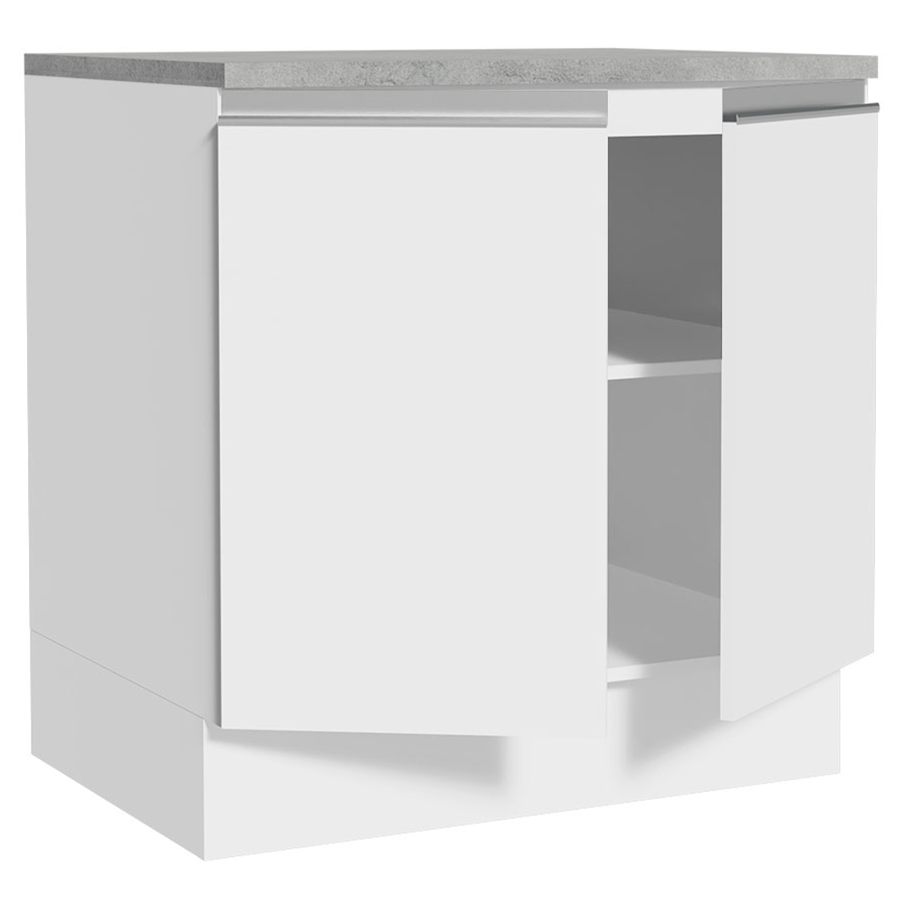 Mueble de Cocina Bajo Glamy 80 cm 2 Puertas Blanco