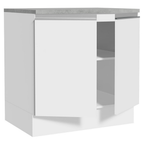 Mueble de Cocina Bajo Glamy 80 cm 2 Puertas Blanco