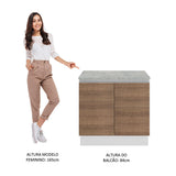 Mueble de Cocina Bajo Glamy 80 cm 2 Puertas