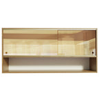 Mueble de Cocina Superior Emilly 2 Puertas Corredizas de Cristal Reflex 1 Nicho 105 cm Marrón