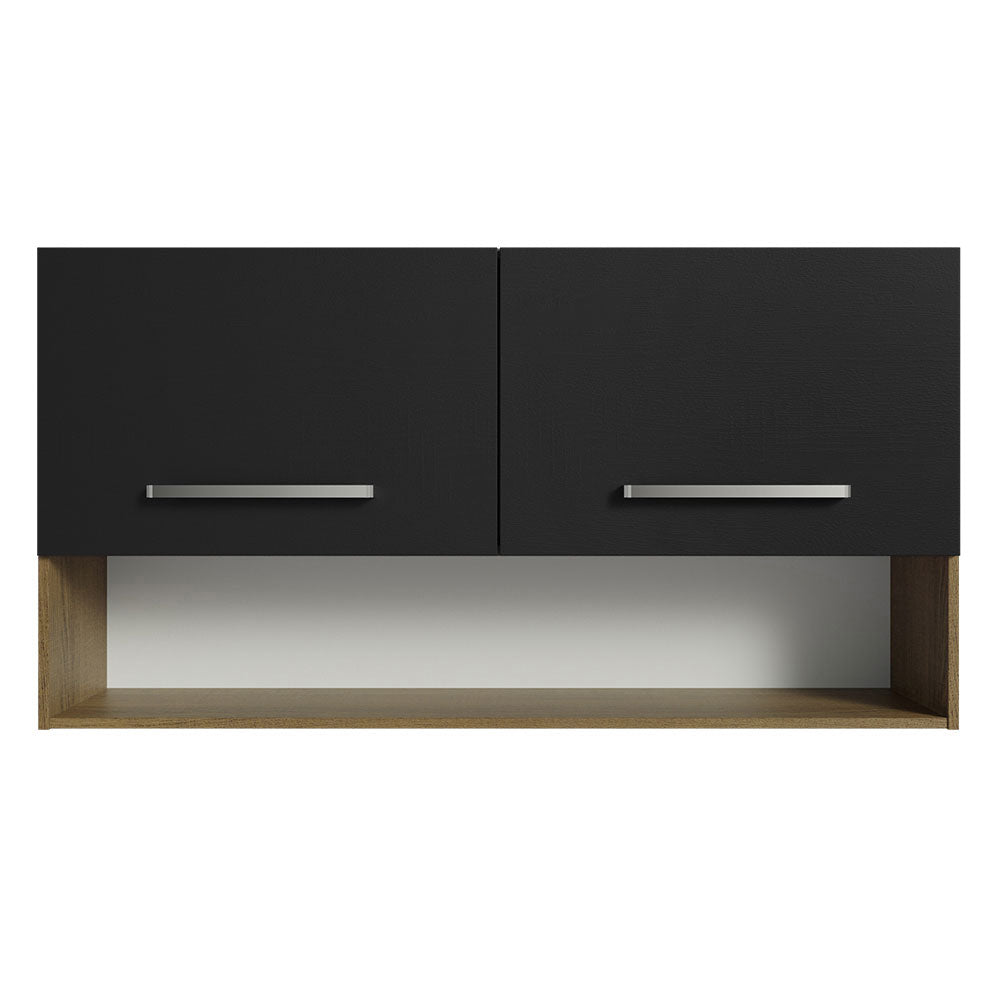 Mueble de Cocina Superior Emilly 1.05 m 2 Puertas 1 Nicho Marrón/Negro