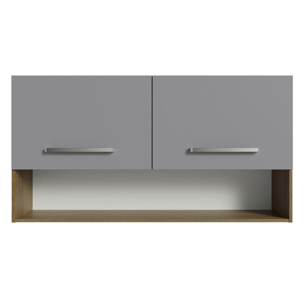 Mueble de Cocina Superior Emilly 1.05 m 2 Puertas 1 Nicho Marrón/Gris