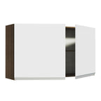 Mueble de Cocina Superior Glamy 1.20 Metros 2 Puertas Marrón/Blanco