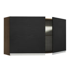 Mueble de Cocina Superior Madesa Glamy 120 cm 2 Puertas Marrón/Negro