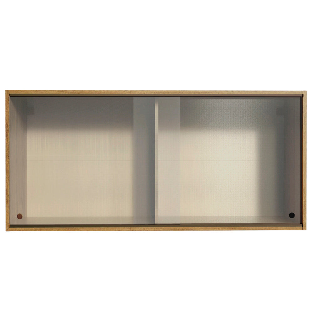 Mueble de Cocina Superior Emilly 2 Puertas Corredizas de Cristal Marrón