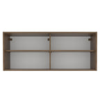 Mueble de Cocina Superior Glamy 1.20 m 2 Puertas Corredizas de Cristal Marrón