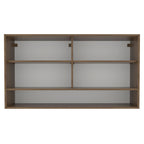 Mueble de Cocina Superior Glamy 1.20 m 2 Puertas Corredizas de Cristal 1 Nicho Marrón
