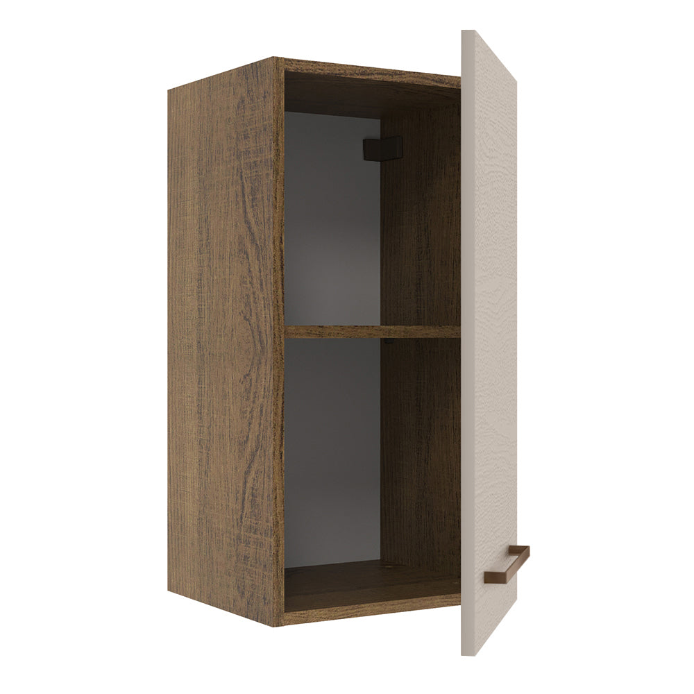 Mueble de Cocina Superior Agata 35 cm 1 Puerta Marrón/Crema