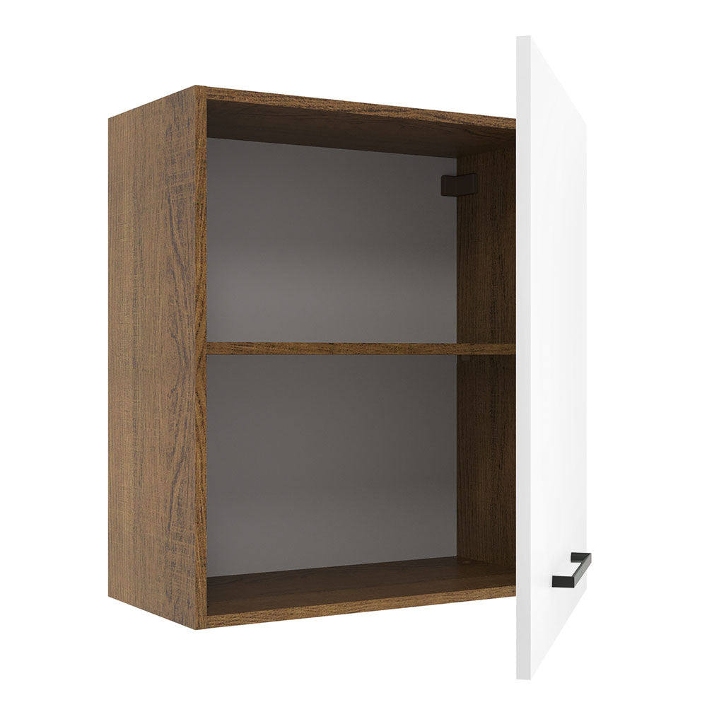 Mueble de Cocina Superior Agata 60 cm 1 Puerta Marrón/Blanco
